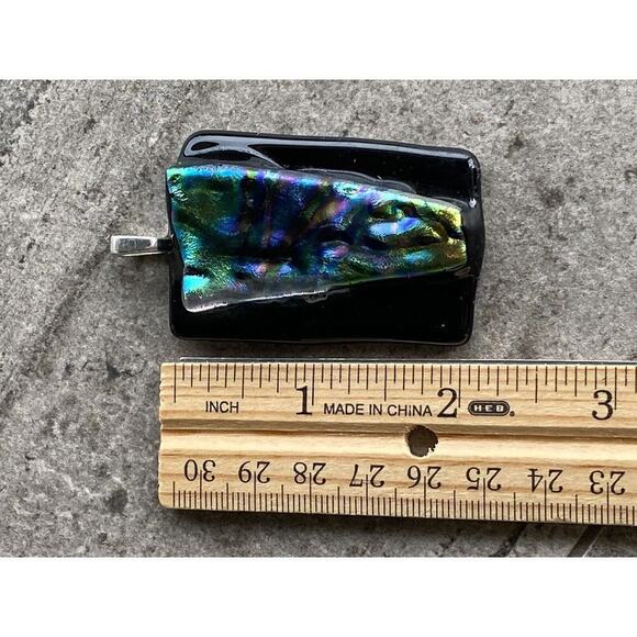 Dichroic Glass Pendant Large Art Glass Artisan - Picture 3 of 5